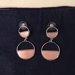 Fashion Chic Two-Tone Circle Earrings